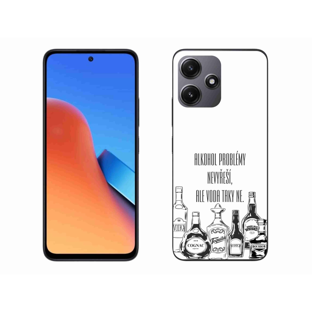 Gelový kryt mmCase na Xiaomi Redmi 12 5G - vtipný text bílé pozadí