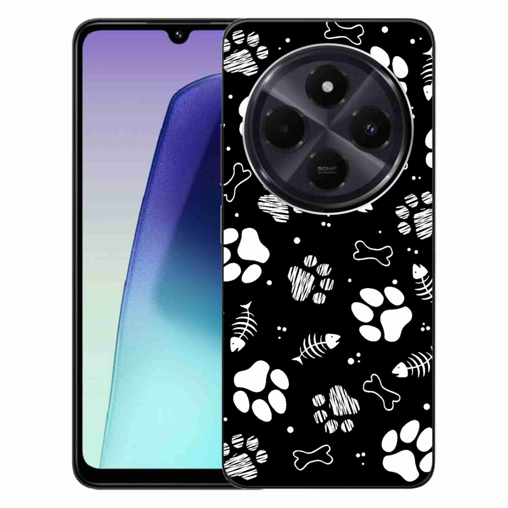 Gelový kryt mmCase na Xiaomi Redmi 14C/Poco C75 - psí tlapky
