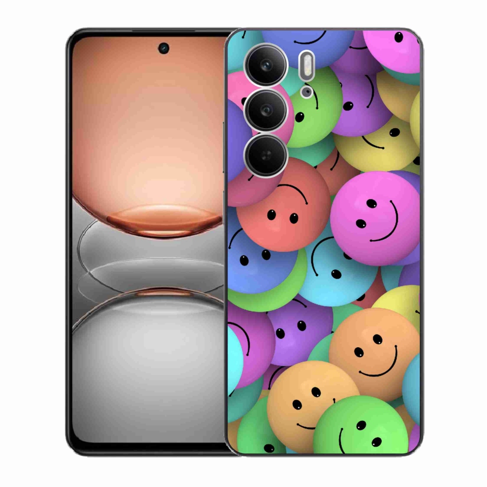 Gelový kryt mmCase na Realme C75 - barevní smajlíci