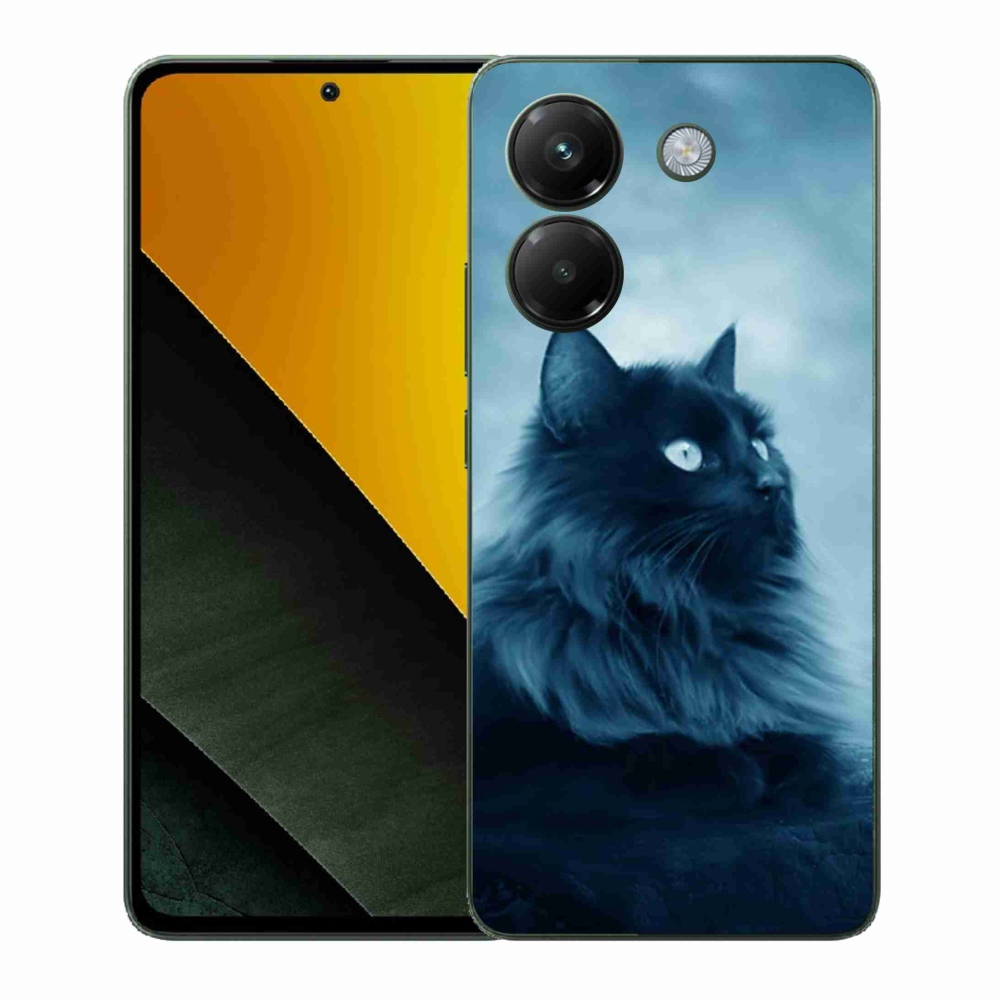 Gelový kryt mmCase na Xiaomi Poco M7 Pro 5G - černá kočka 1