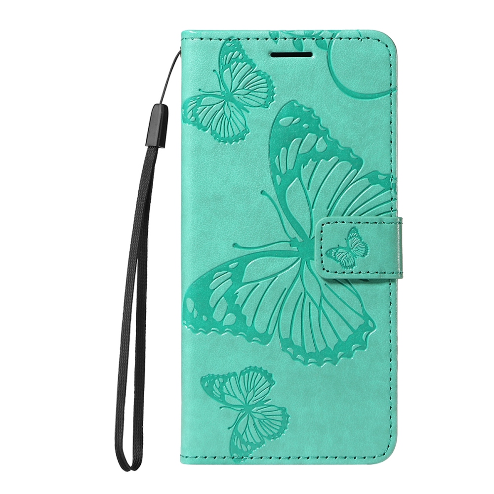 Big Butterfly knížkové pouzdro na Xiaomi Poco F7 5G - modrozelené
