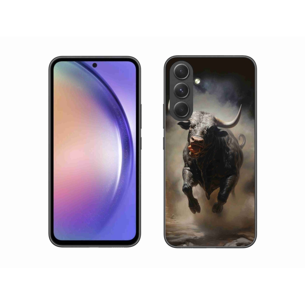 Gelový kryt mmCase na Samsung Galaxy A54 5G - rozzuřený býk