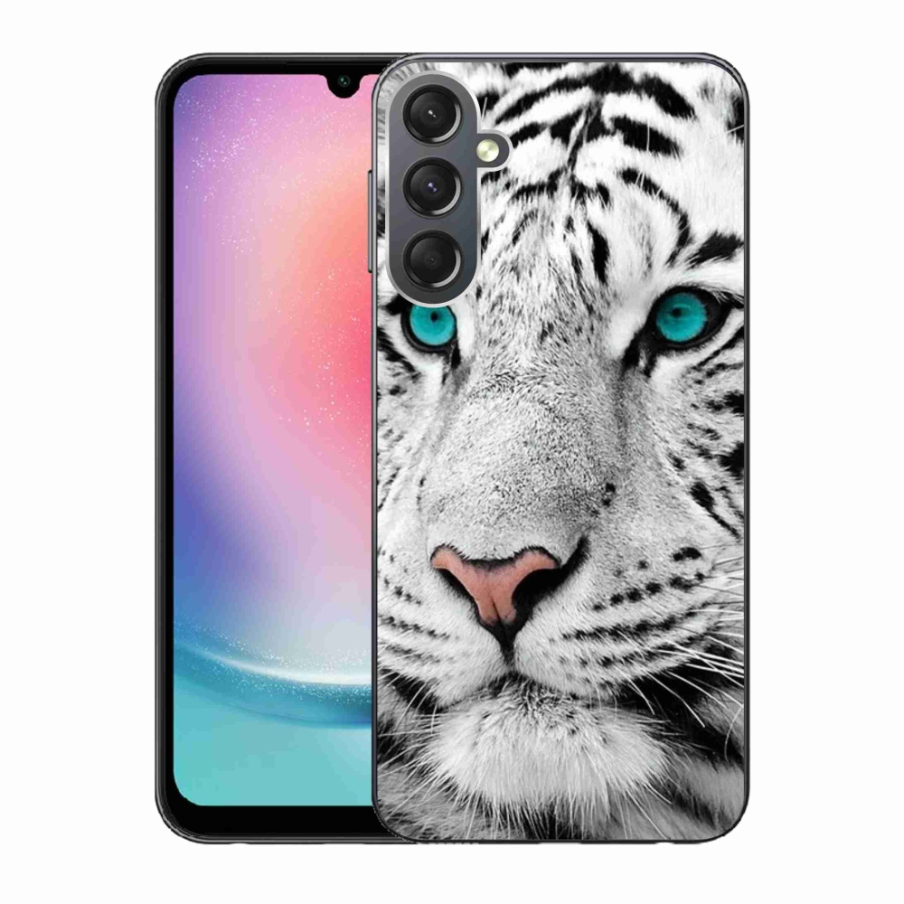 Gelový kryt mmCase na Samsung Galaxy A24 - bílý tygr