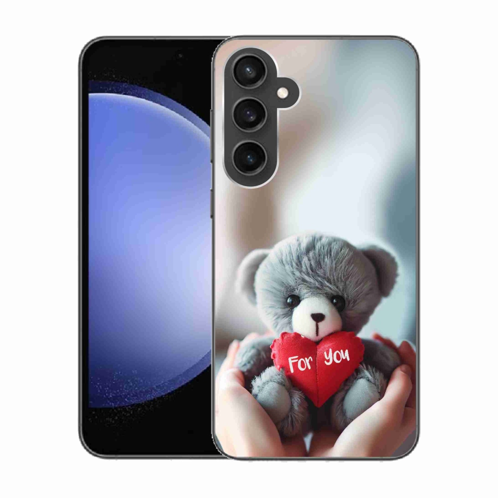 Gelový kryt mmCase na Samsung Galaxy S23 FE - medvídek pro zamilované