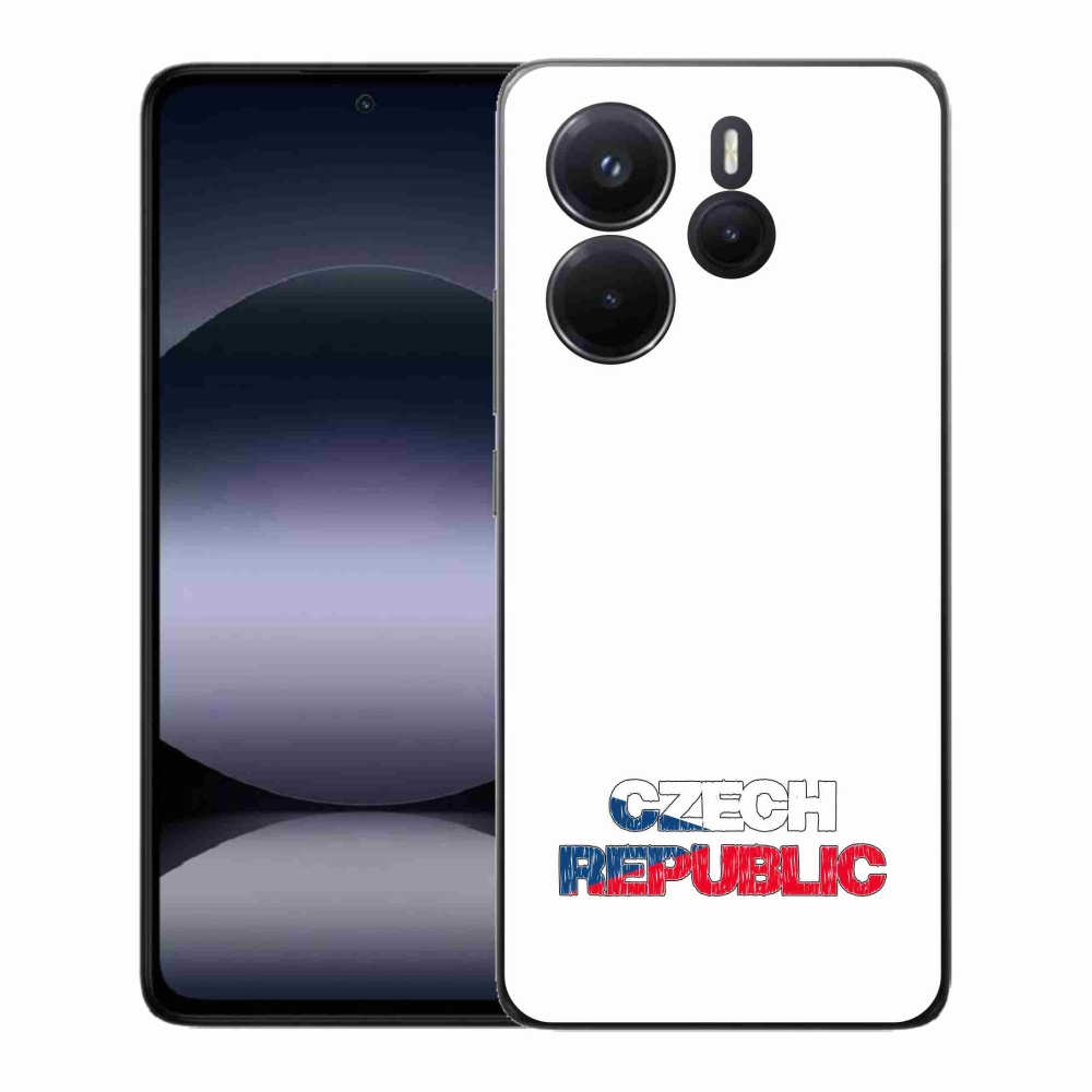 Gelový kryt mmCase na Xiaomi Redmi Note 14 - Czech Republic bílé pozadí