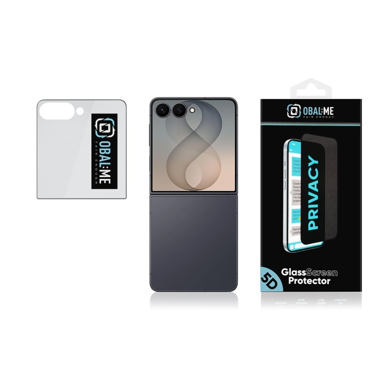 OBAL:ME Privacy 5D Tvrzené Sklo pro Samsung Galaxy Z Flip 8 Black