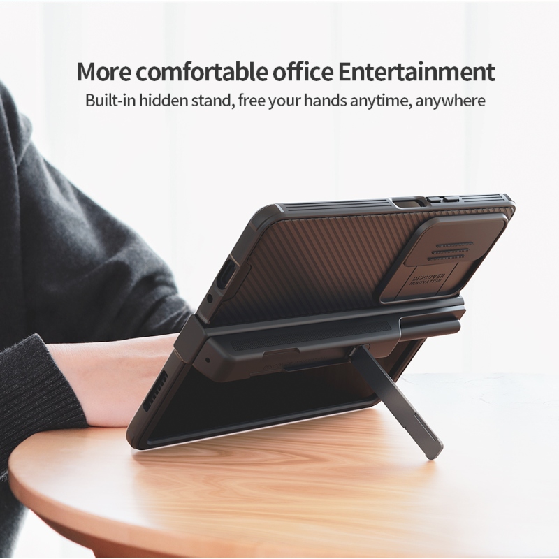 Nillkin CamShield PRO Slot+Stand Zadní Kryt pro Samsung Galaxy Z Fold 4 5G Black