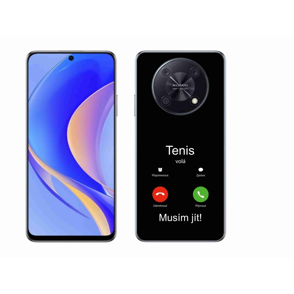 Gelový kryt mmCase na Huawei Nova Y90 - tenis volá černé pozadí