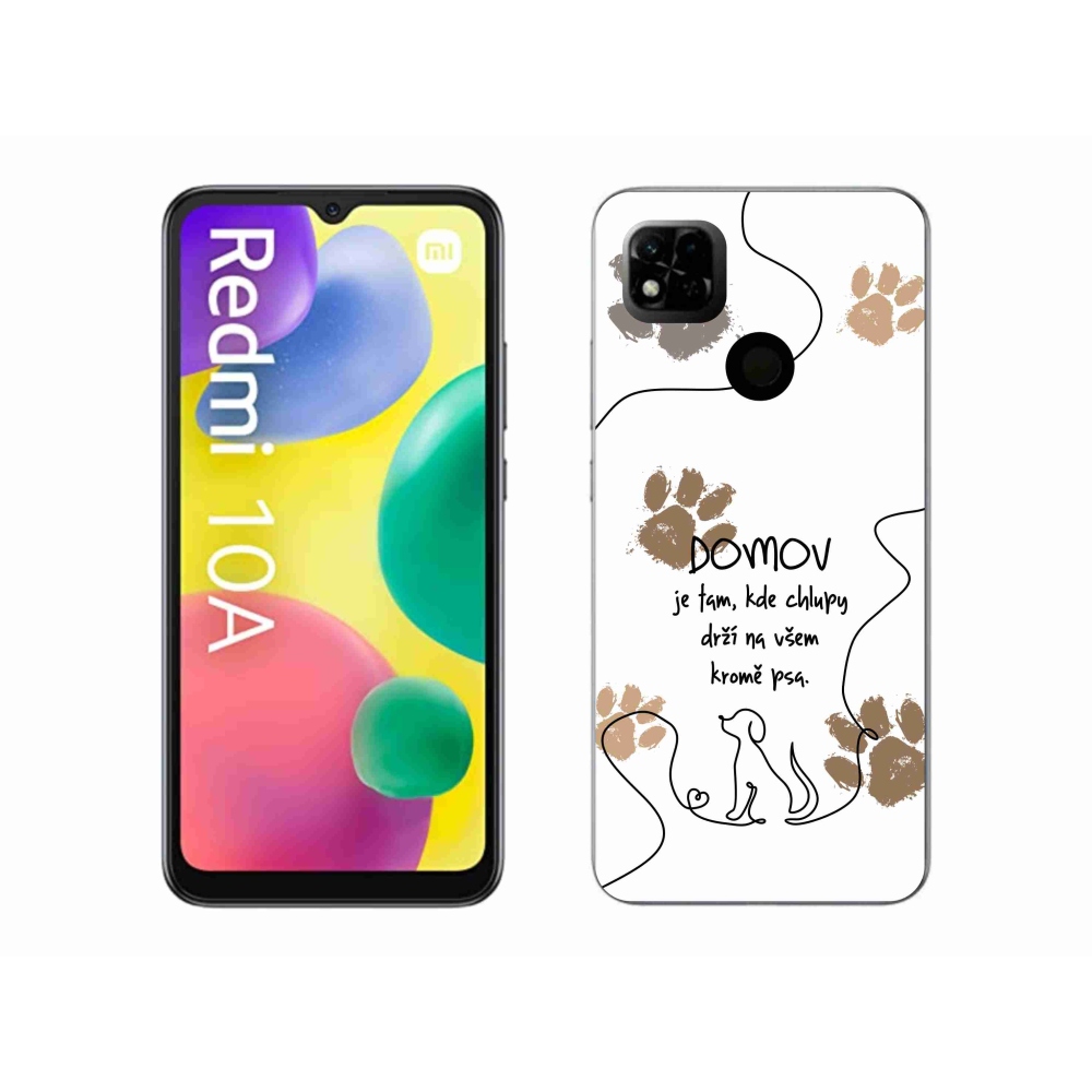 Gelový kryt mmCase na Xiaomi Redmi 10A - psí motiv bílé pozadí