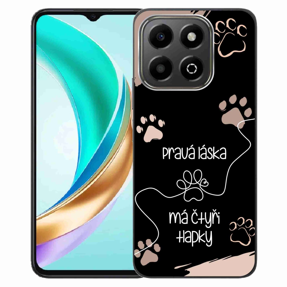 Gelový kryt mmCase na Honor X6b - psí motiv 1 černé pozadí