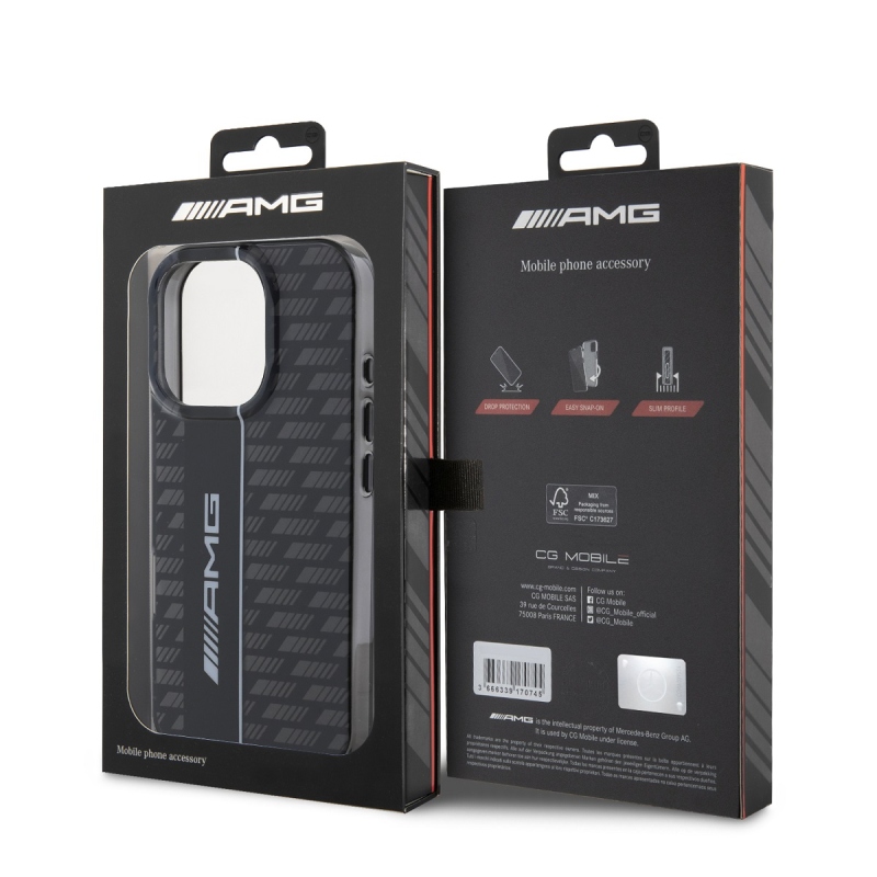 AMG Carbon Pattern Zadní Kryt pro iPhone 16 Pro Black