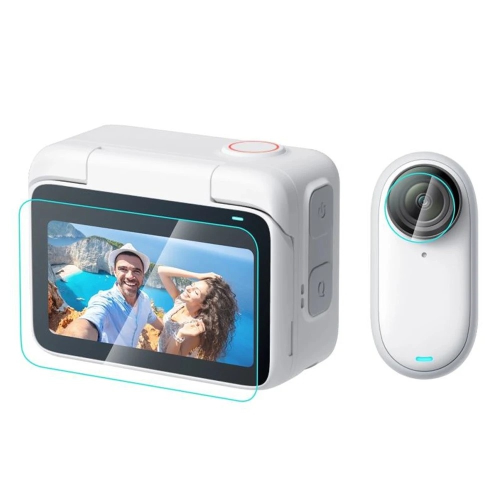 Sada 2× tvrzené sklo na displej a objektiv pro Insta360 GO 3S