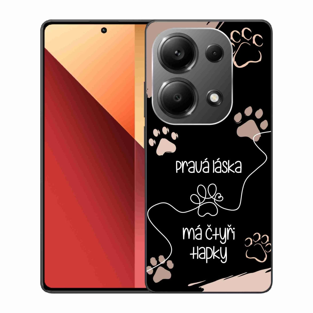 Gelový kryt mmCase na Xiaomi Redmi Note 13 Pro 4G/Poco M6 Pro  - psí motiv 1 černé pozadí