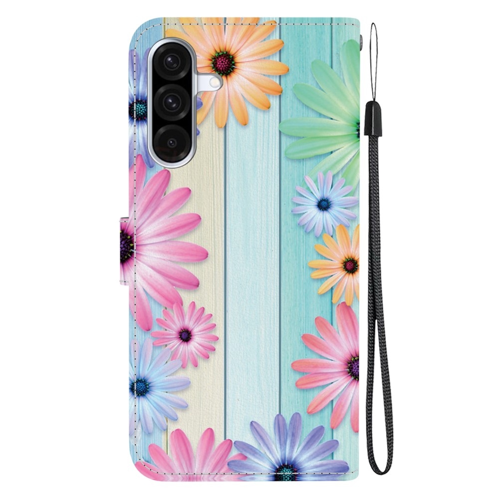 Versatile knížkové pouzdro na Samsung Galaxy A36 5G/A56 5G - barevné gerbery