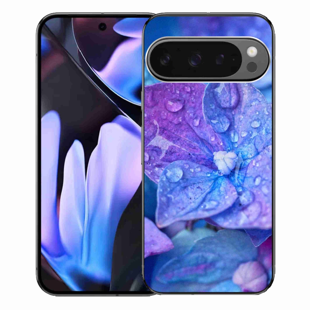 Gelový kryt mmCase na Google Pixel 9 Pro XL - fialový květ