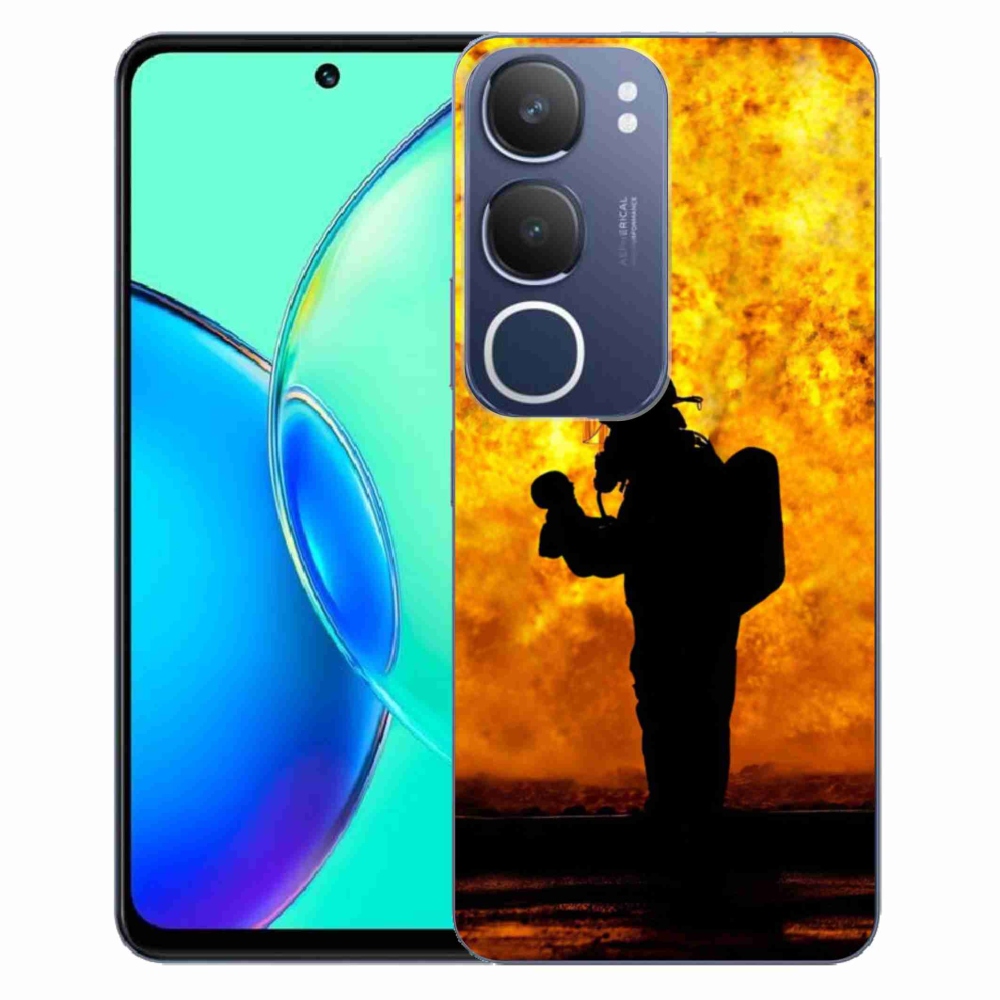 Gelový kryt mmCase na Vivo Y19s - hasič
