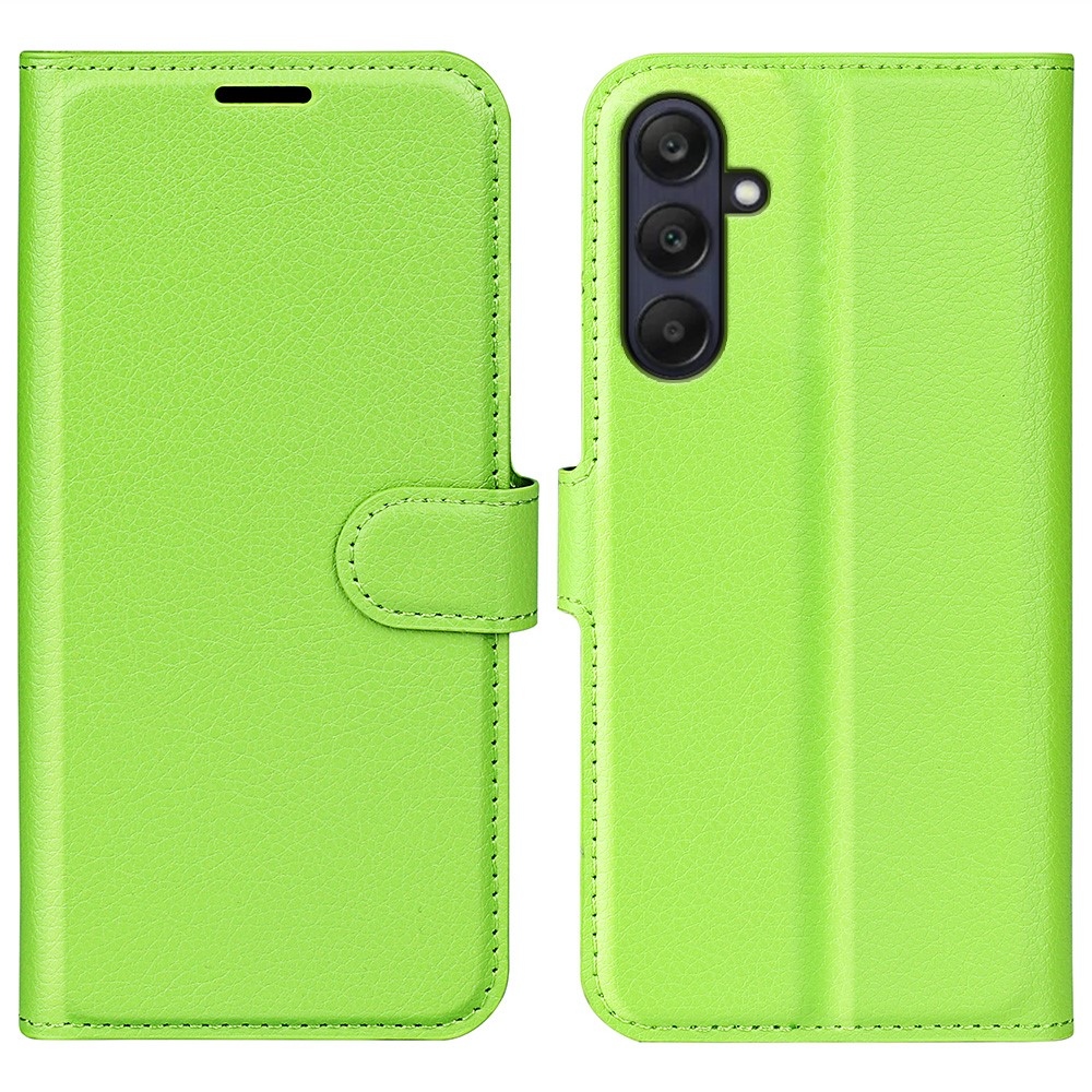 Litchi knížkové pouzdro na Samsung Galaxy A26 5G - zelené