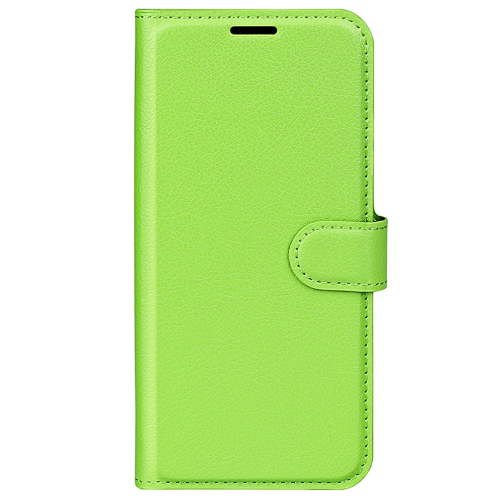 Litchi knížkové pouzdro na Samsung Galaxy S24 - zelené