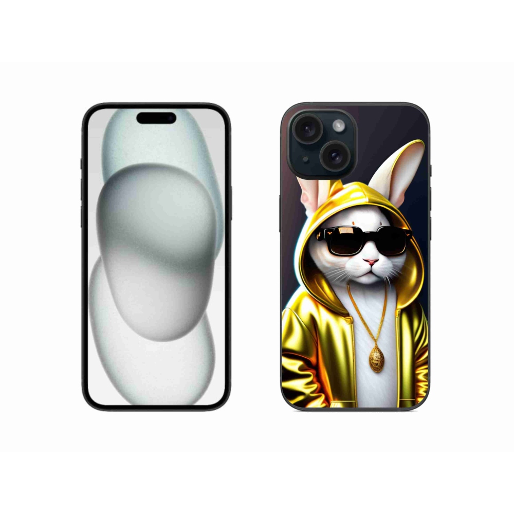 Gelový kryt mmCase na iPhone 15 - kočka boss