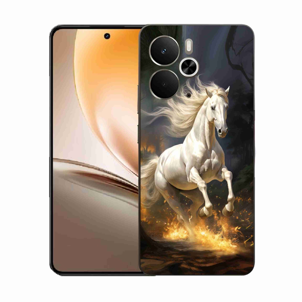 Gelový kryt mmCase na Realme 14 5G - bílý kůň 2