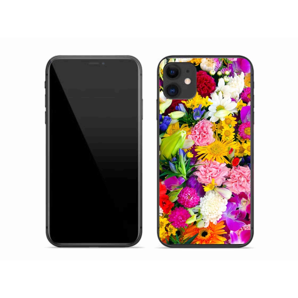Gelový kryt mmCase na iPhone 11 - květiny 12