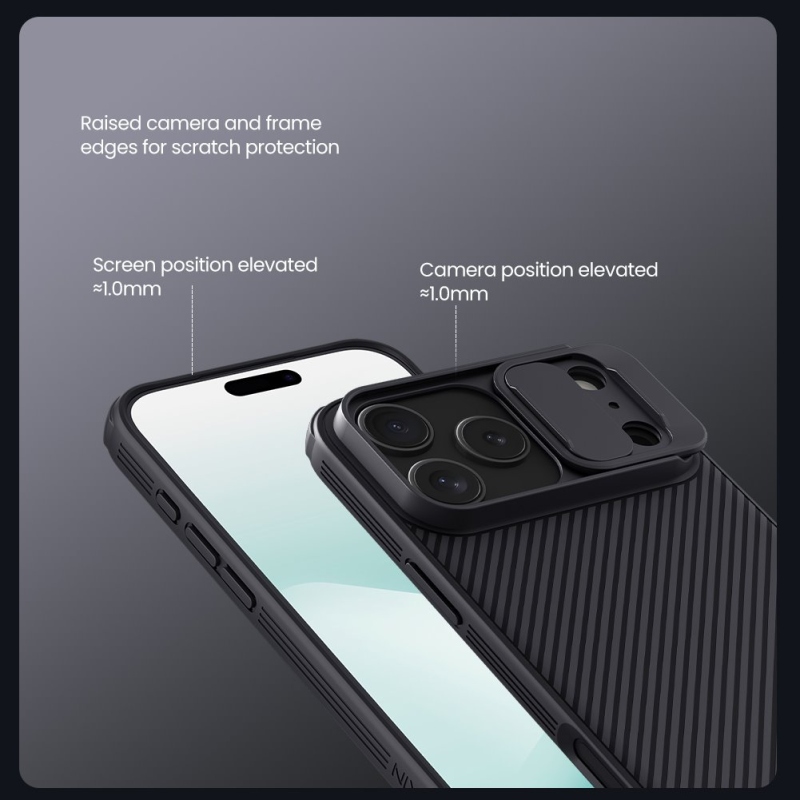 Nillkin CamShield PRO Zadní Kryt pro Apple iPhone 17 Pro Max Black