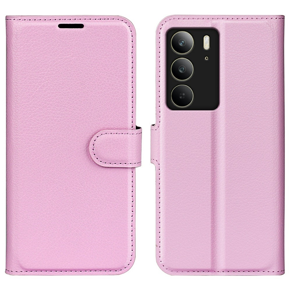 Litchi knížkové pouzdro na Realme C75 - růžové