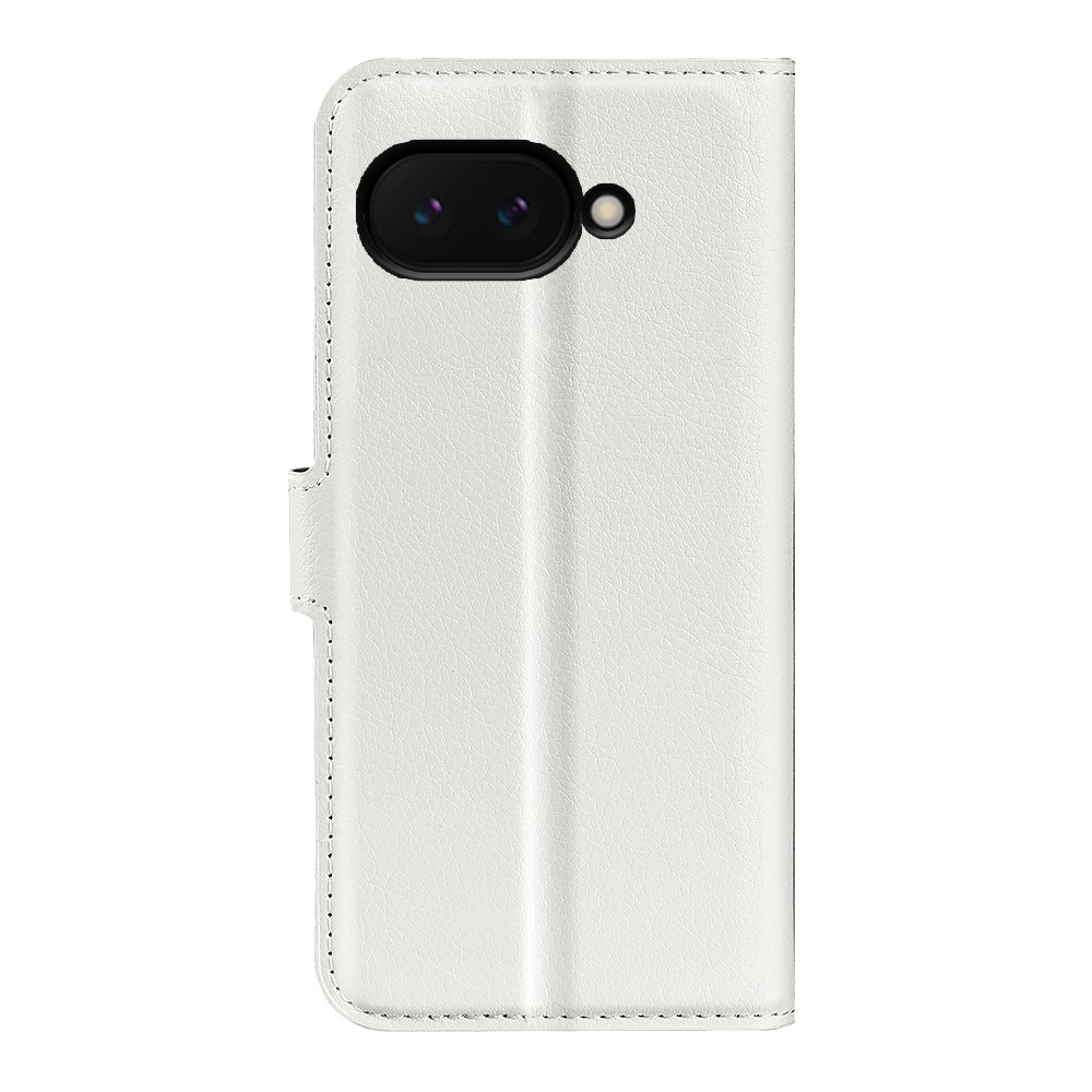 Litchi knížkové pouzdro na Google Pixel 9a - bílé