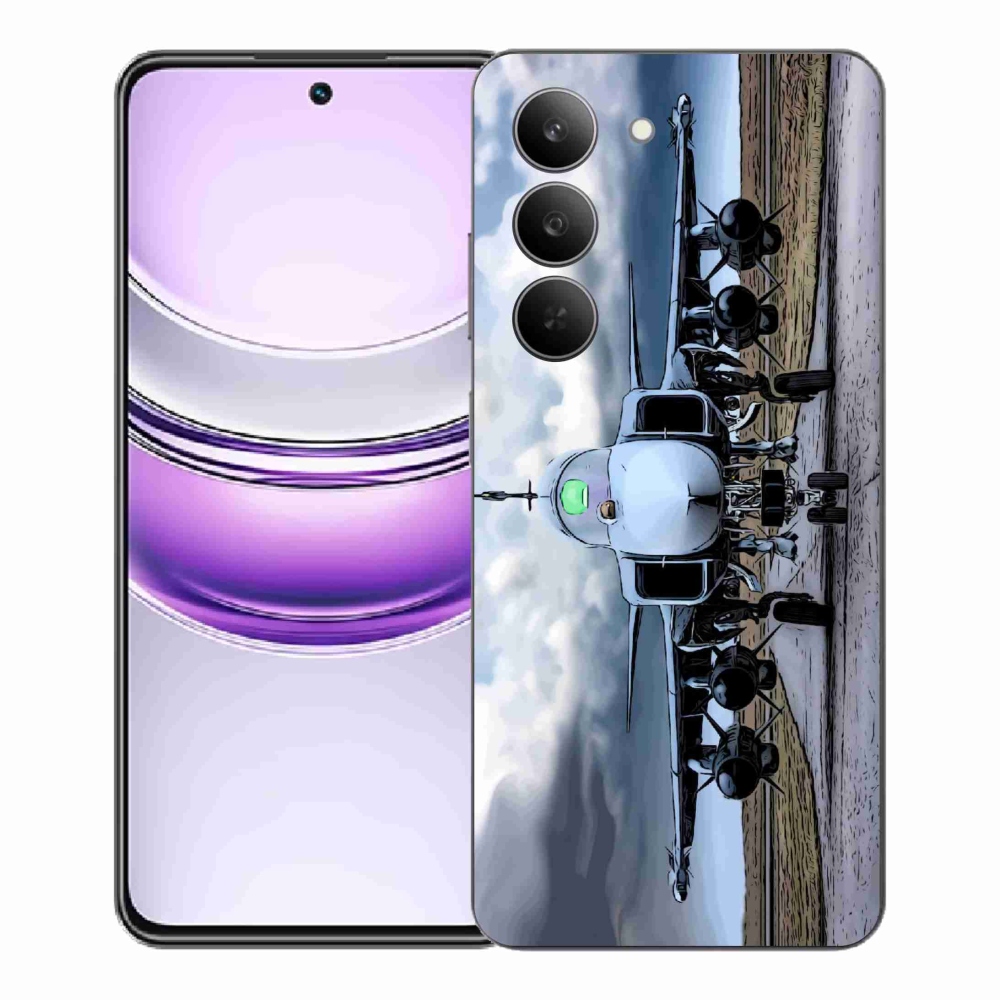 Gelový kryt mmCase na Realme 14x 5G - vojenské letadlo