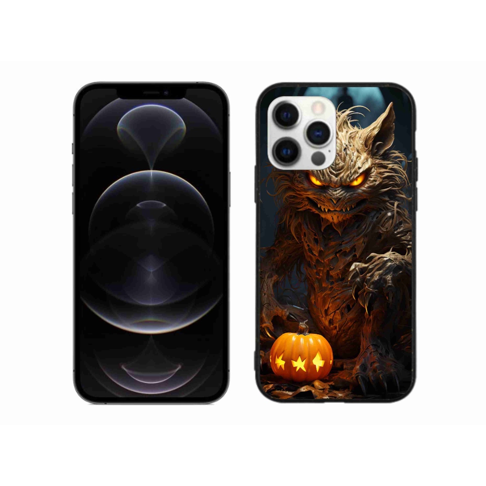 Gelový kryt mmCase na iPhone 12 Pro Max - halloweenská příšera