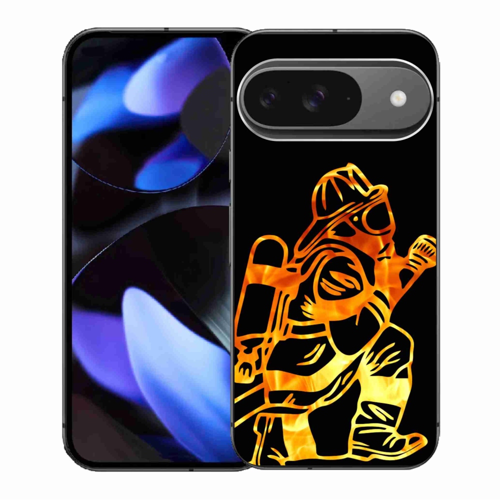 Gelový kryt mmCase na Google Pixel 9/9 Pro - hasič 1