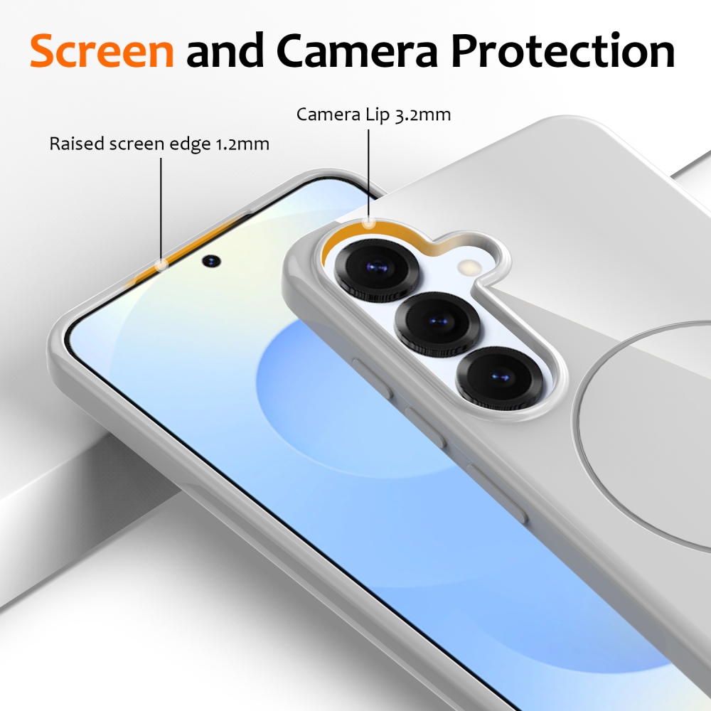 Carry gelový obal s MagSafe na Samsung Galaxy S25 FE - bílý