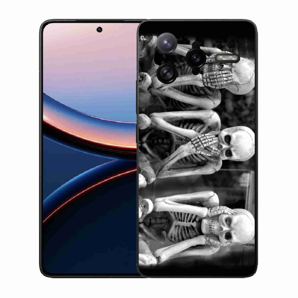 Gelový kryt mmCase na Xiaomi Poco F7 Ultra - kostlivci