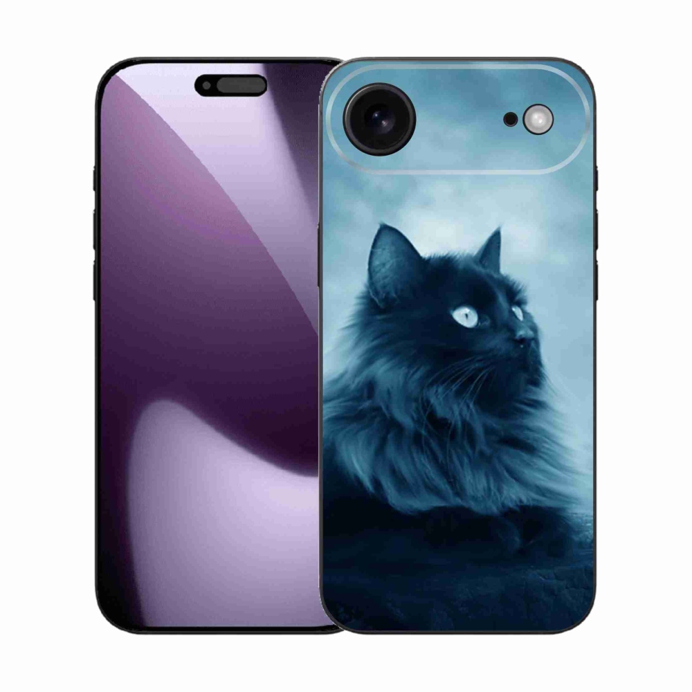 Gelový kryt mmCase na iPhone 17 Air - černá kočka 1