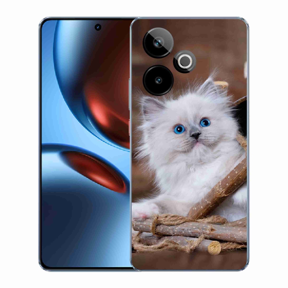 Gelový kryt mmCase na Realme GT 7 5G/GT 7T 5G - bílé kotě