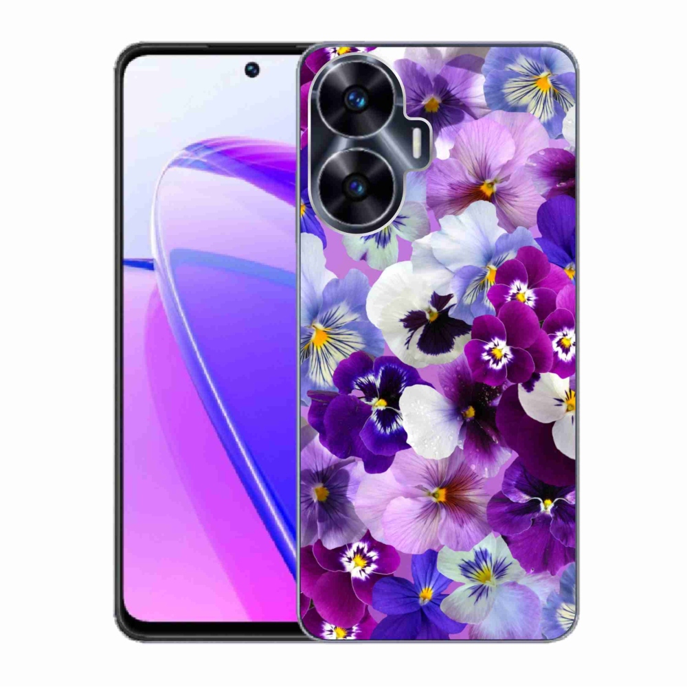 Gelový kryt mmCase na Realme C55 - květiny 9