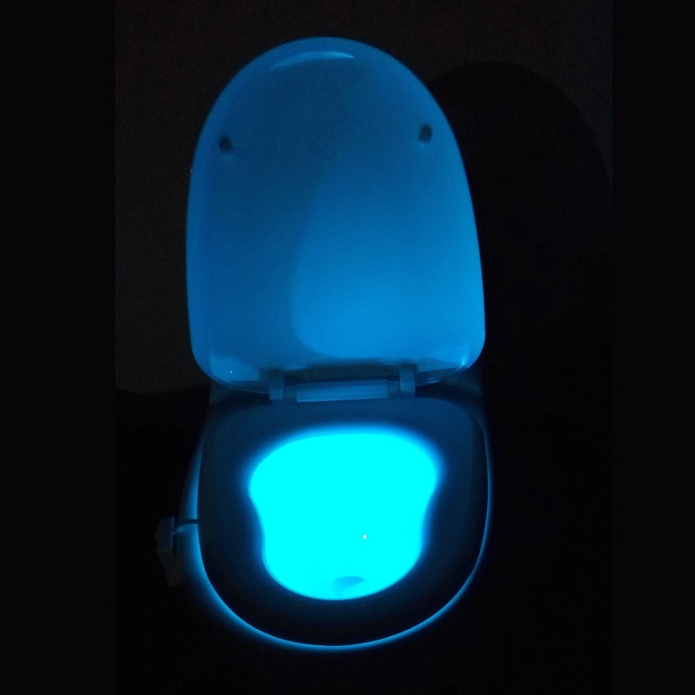 Inteligentní barevné podsvícení toalety s pohybovým čidlem a 8 odstíny světla