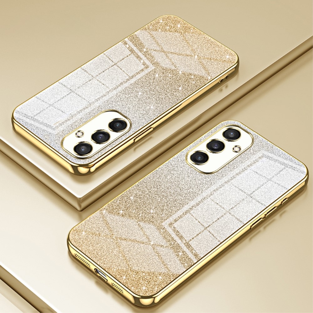 Cut gelový třpytivý obal na Samsung Galaxy S24+ - zlatý