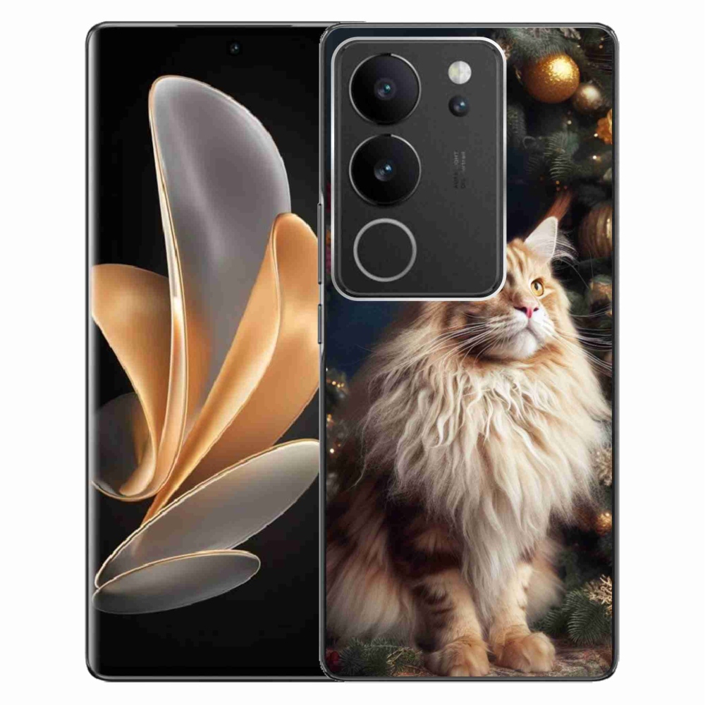 Gelový kryt mmCase na Vivo V29 5G - kočka u stromku