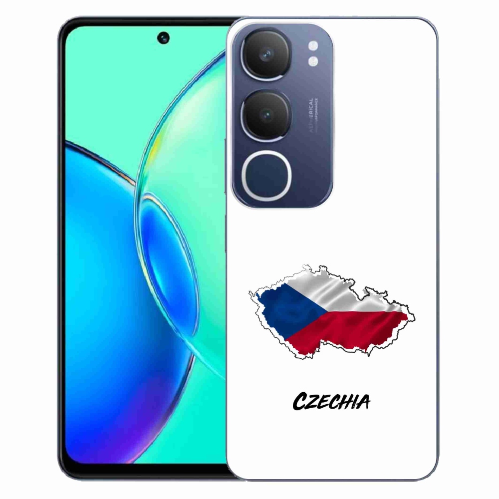 Gelový kryt mmCase na Vivo Y19s - Czechia bílé pozadí