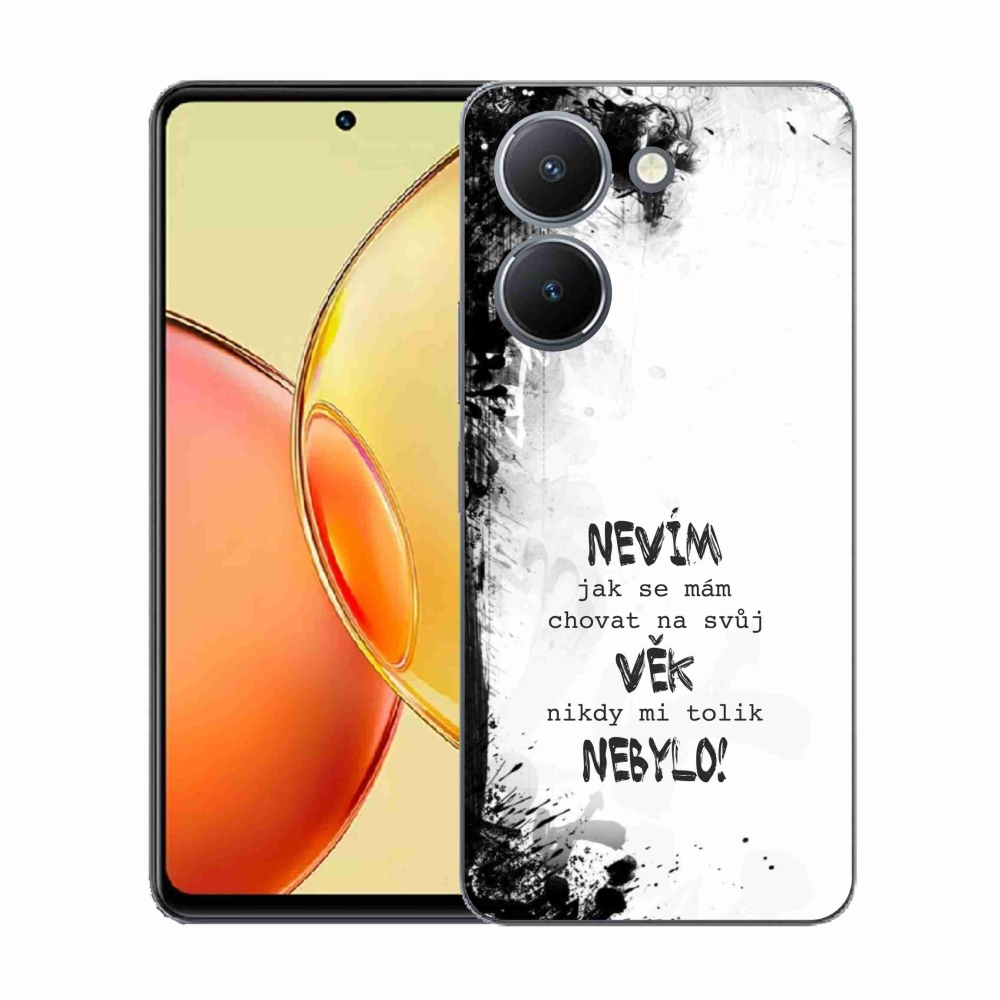 Gelový kryt mmCase na Vivo Y36 - vtipný text 14 bílé pozadí