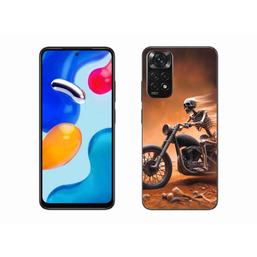 Gelový kryt mmCase na Xiaomi Redmi Note 11S 4G - kostra na motorce