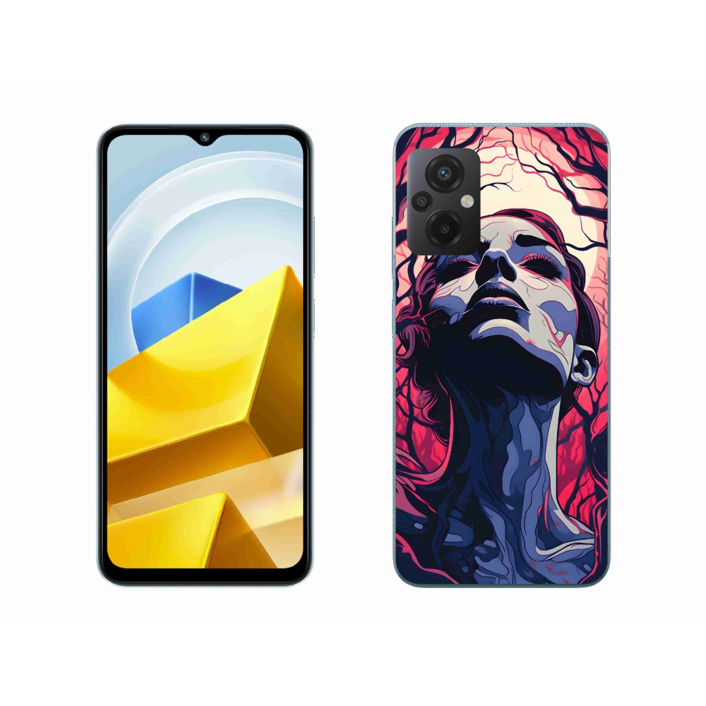 Gelový kryt mmCase na Xiaomi Poco M5 4G - abstraktní obličej