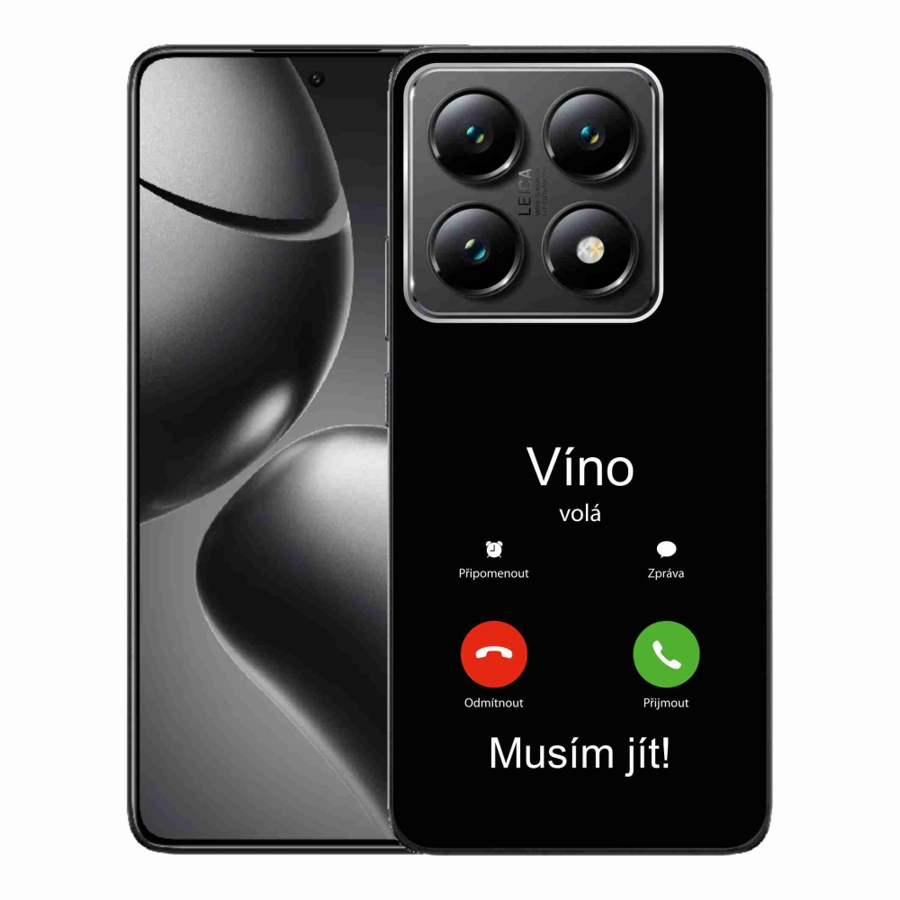 Gelový kryt mmCase na Xiaomi 14T Pro - víno volá černé pozadí
