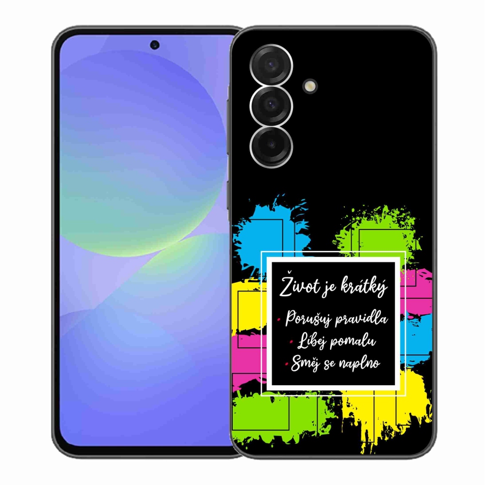 Gelový kryt mmCase na Samsung Galaxy A36 5G - citát 5 černé pozadí