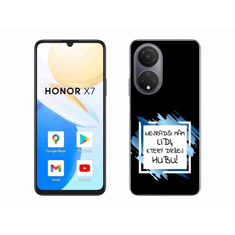 Gelový kryt mmCase na Honor X7 - vtipný text 7 bíločerné pozadí