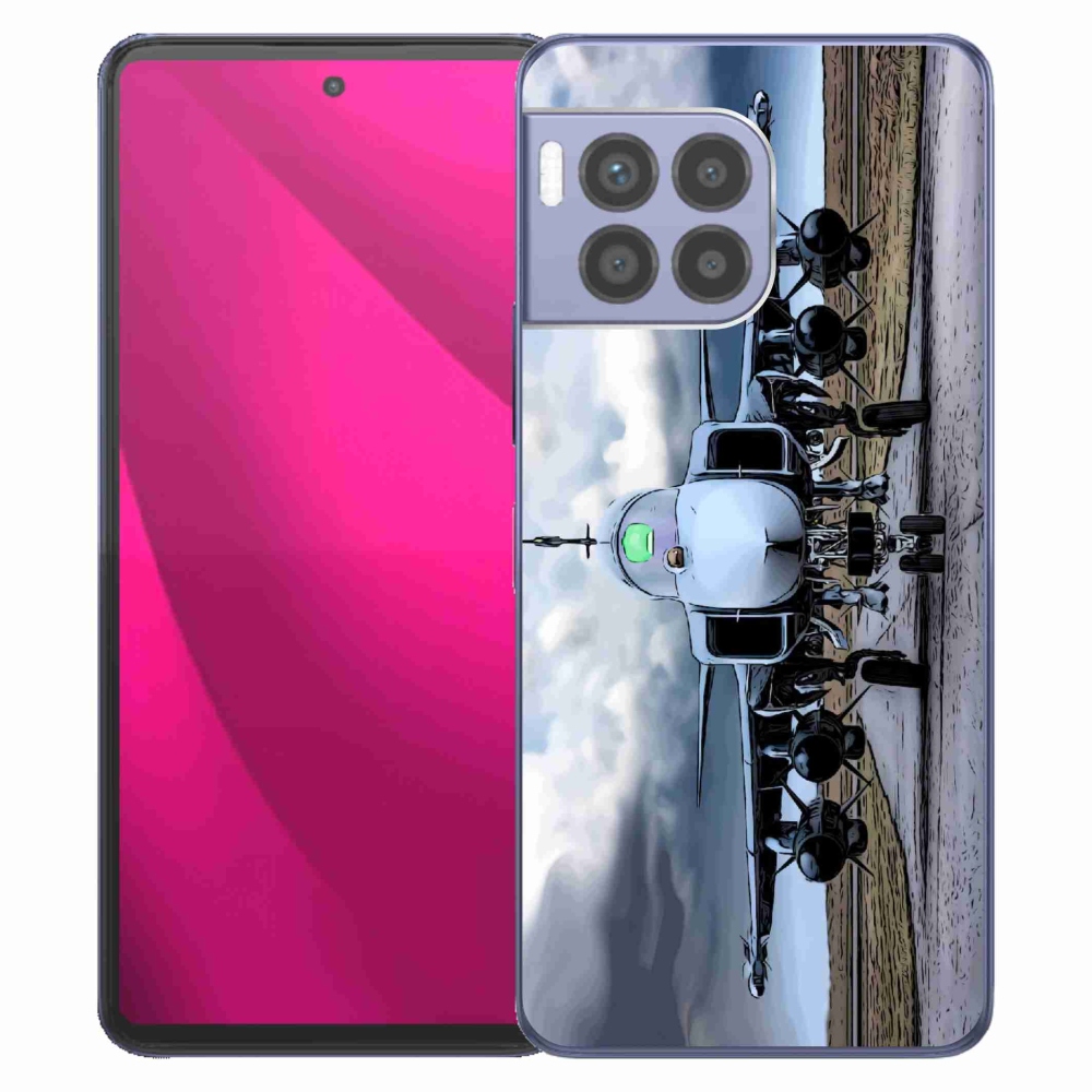 Gelový kryt mmCase na T-Mobile T Phone 2 Pro - vojenské letadlo