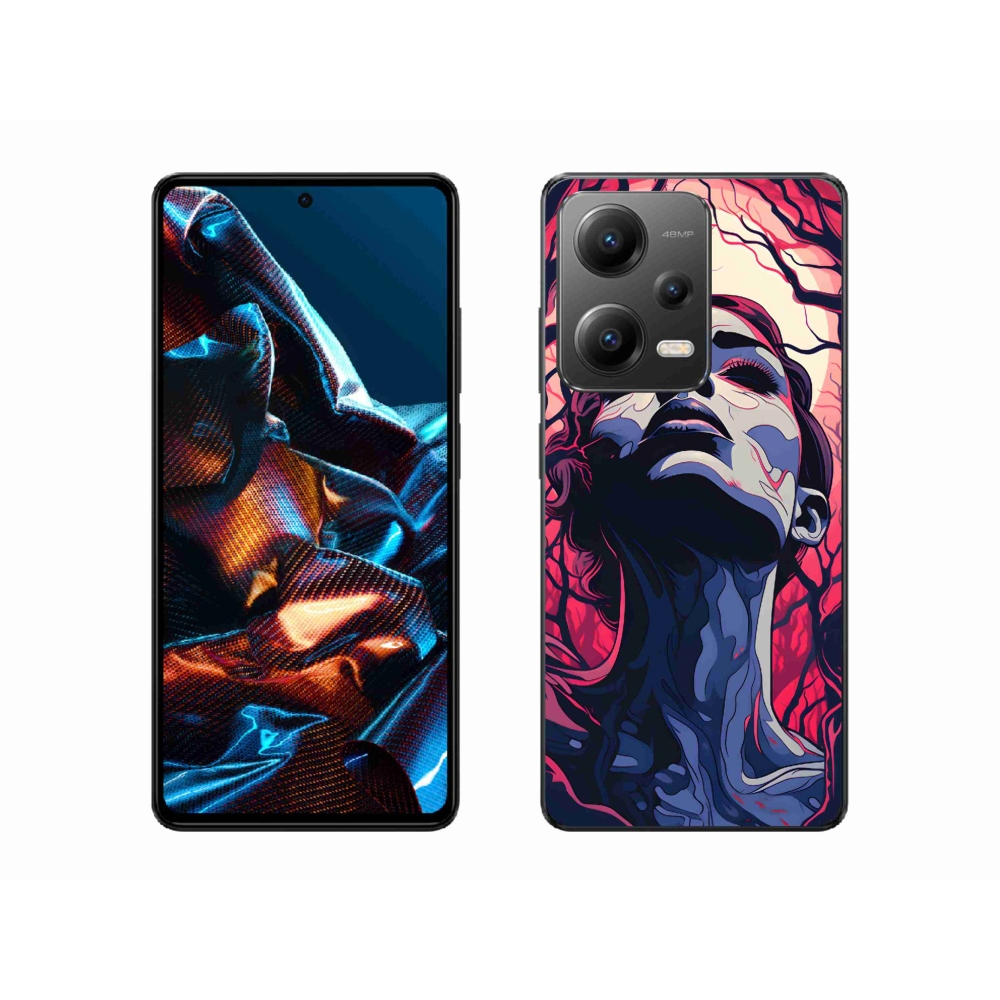 Gelový kryt mmCase na Xiaomi Redmi Note 12 Pro 5G - abstraktní obličej