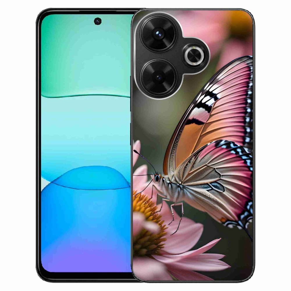Gelový kryt mmCase na Xiaomi Redmi 13 4G/Poco M6 4G - barevný motýl