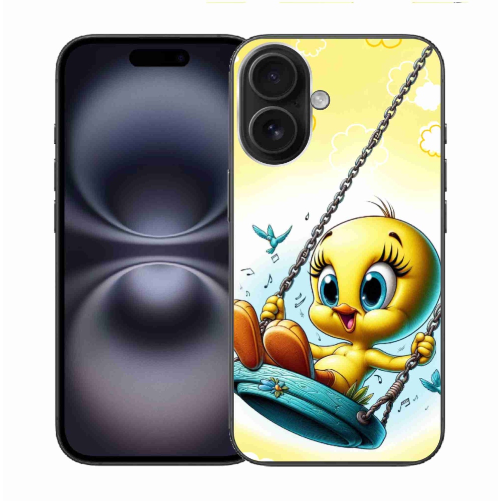 Gelový kryt mmCase na iPhone 16 - tweety